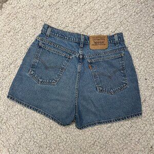 Medium Wash Orange Tab Levi's Shorts